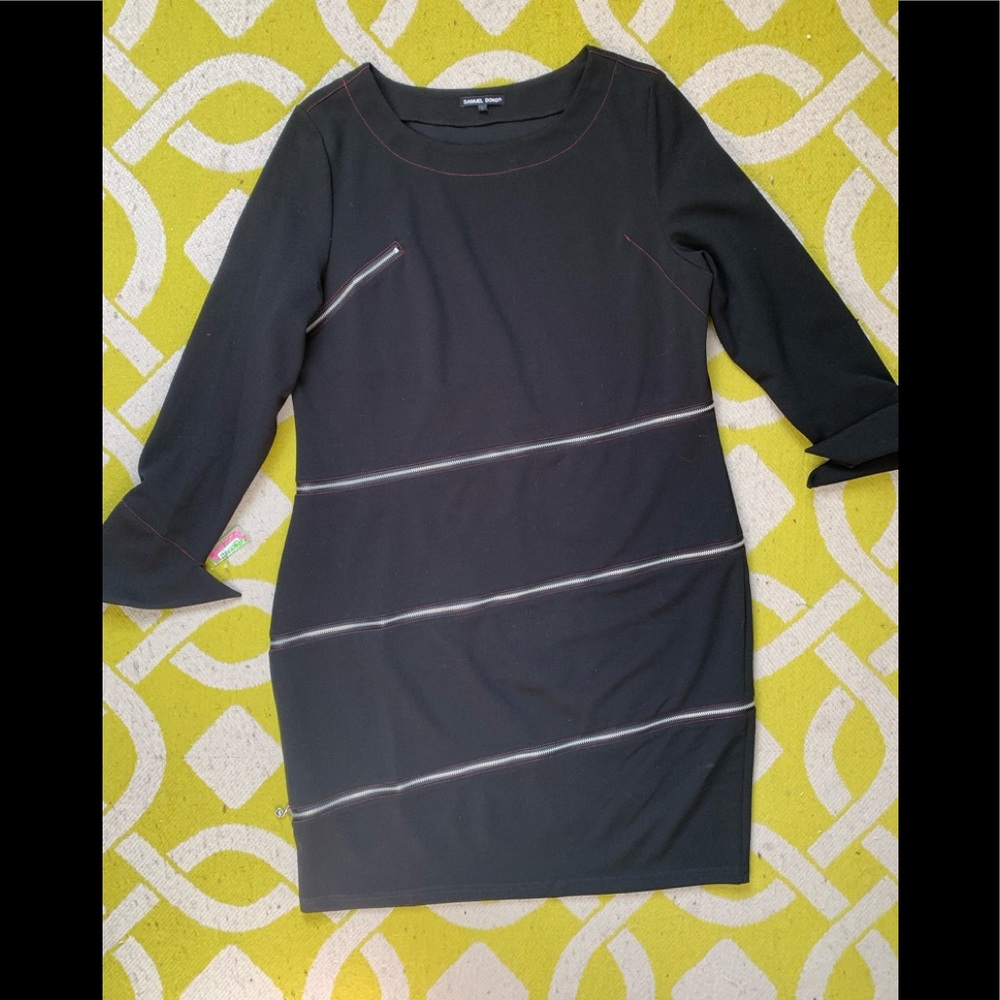 Samuel Dong Zipper Sheath Dress